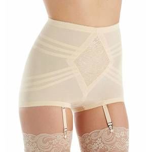 NEW RAGO women's hi waist panty brief firm shaping in beige
